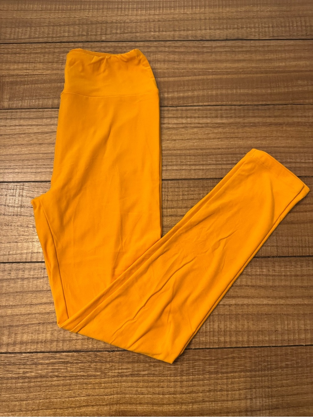 LuLaRoe Solid Mustard Yellow High-Waist Leggings